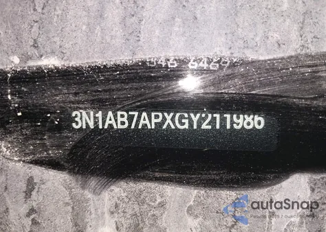 2016 Nissan Sentra S из США, поврежденный, VIN 3N1AB7APXGY211986